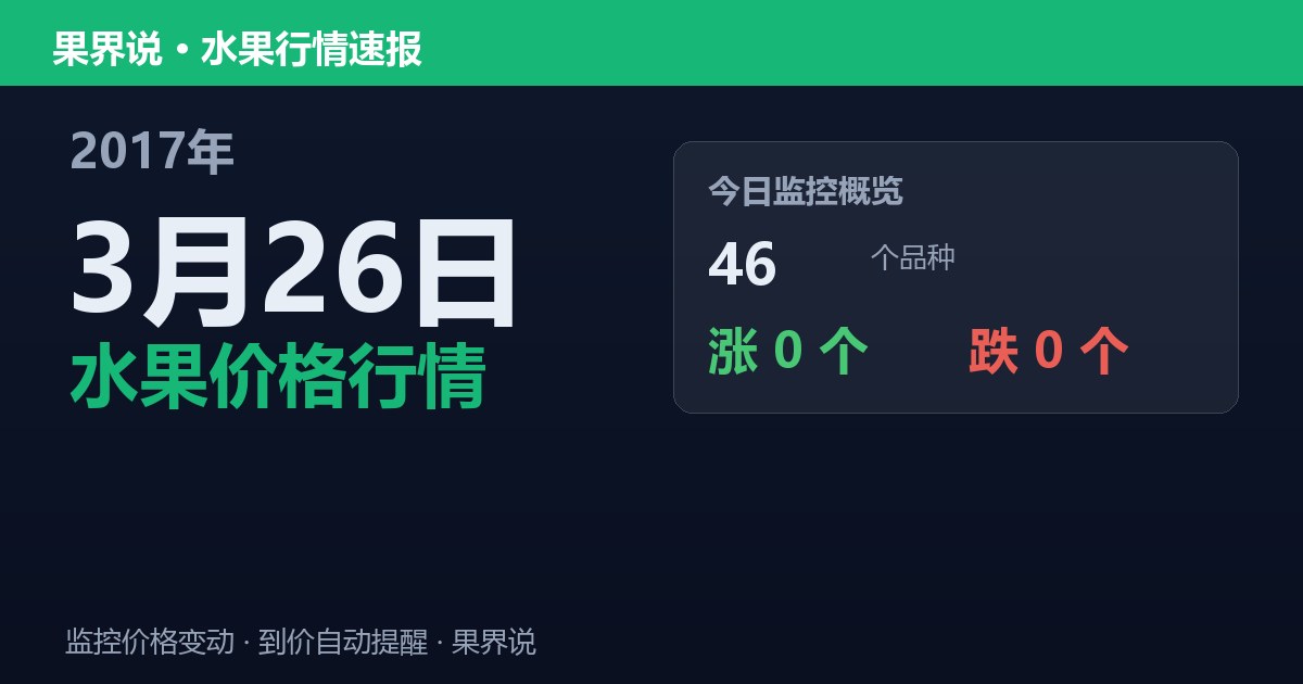江南水果批发价格行情（2017年3月26日）