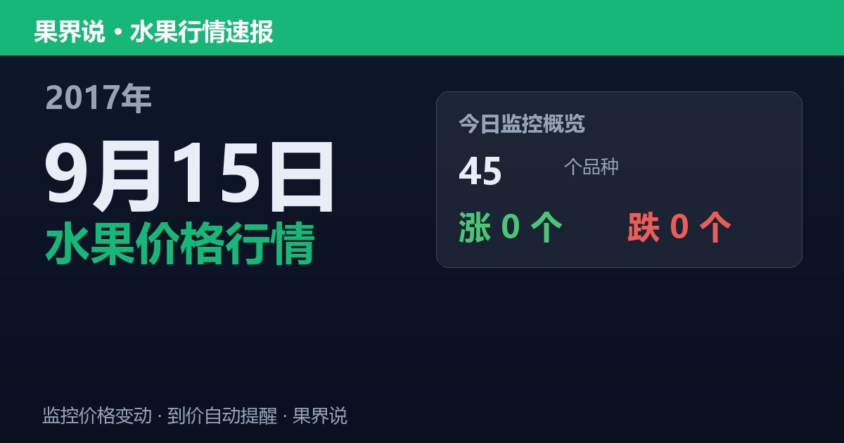 江南水果批发价格行情（2017年9月15日）