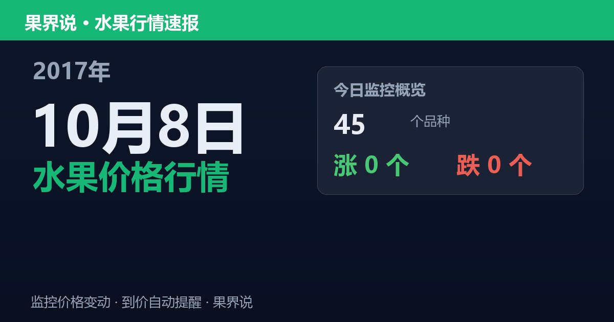 江南水果批发价格行情（2017年10月8日）