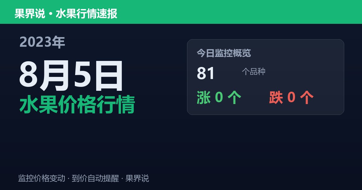 新发地水果价格行情（2023年8月5日）
