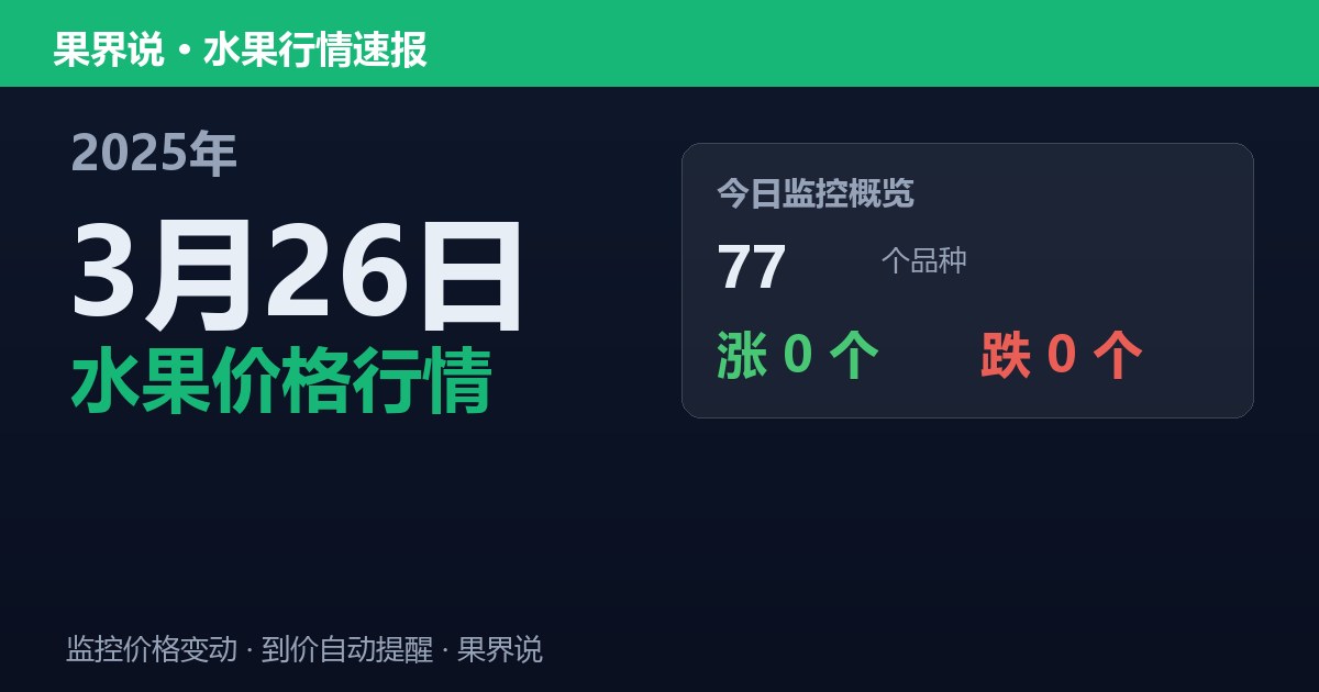 新发地水果价格行情（2025年3月26日）
