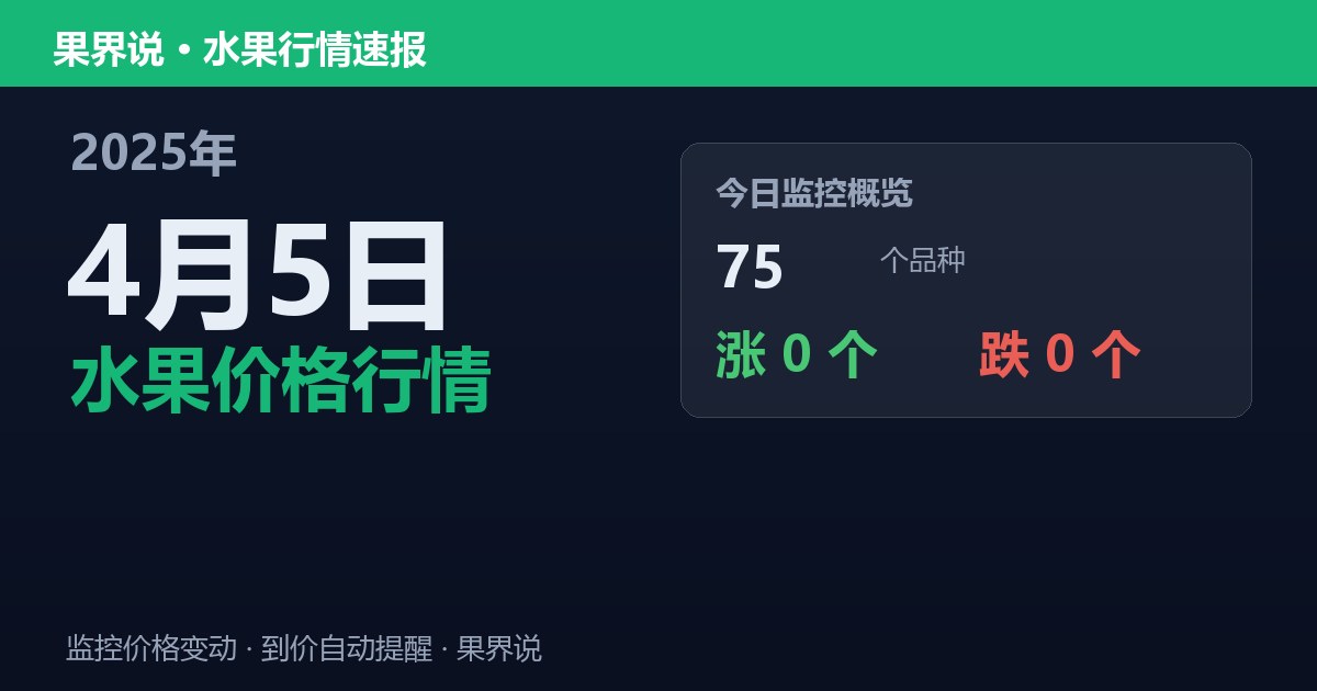 新发地水果价格行情（2025年4月5日）