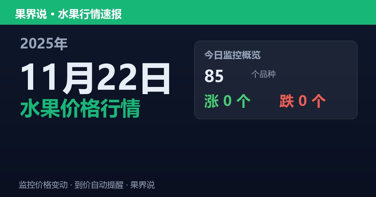 新发地水果价格行情（2025年11月22日）