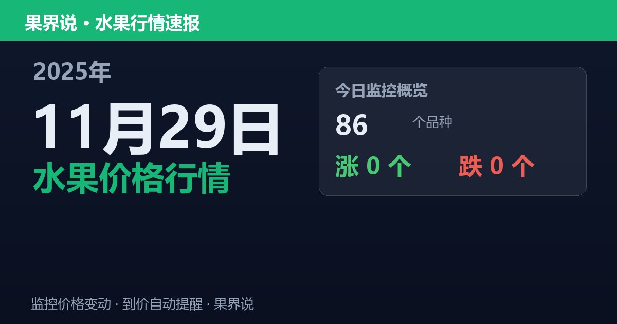 新发地水果价格行情（2025年11月29日）